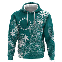 Teal Kuki Airani Tapakau Zip Hoodie Tribal Anchor Mix Tiare