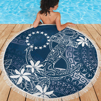 Navy Kuki Airani Tapakau Beach Blanket Tribal Anchor Mix Tiare