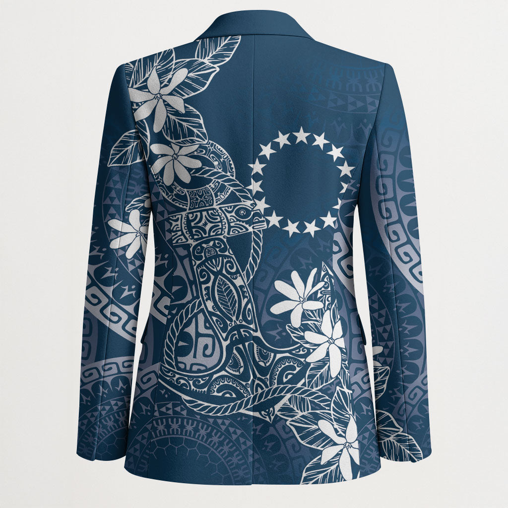 Navy Kuki Airani Tapakau Blazer Tribal Anchor Mix Tiare LT7 - Polynesian Pride