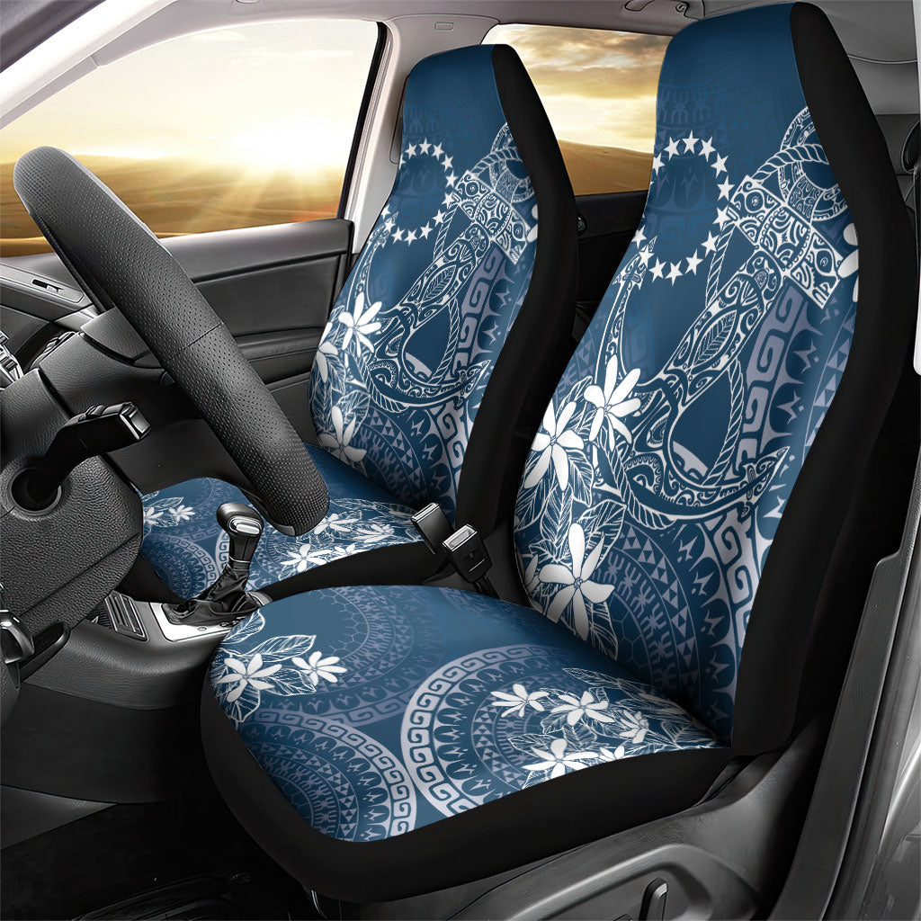 Navy Kuki Airani Tapakau Car Seat Cover Tribal Anchor Mix Tiare LT7 - Polynesian Pride