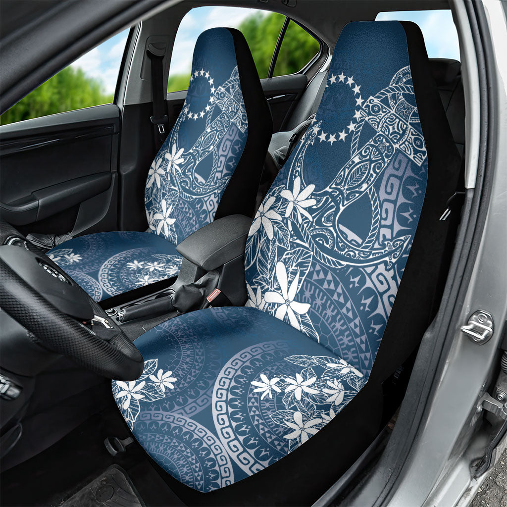 Navy Kuki Airani Tapakau Car Seat Cover Tribal Anchor Mix Tiare LT7 - Polynesian Pride