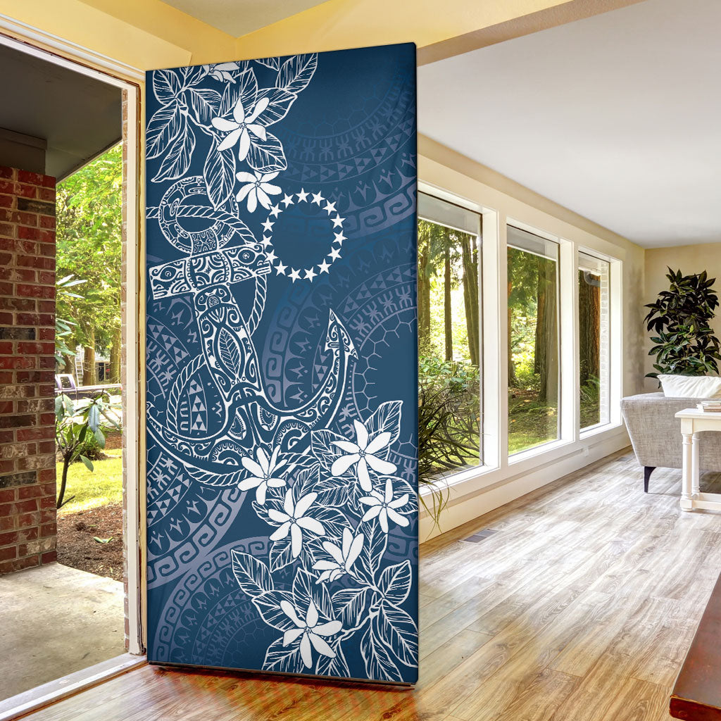 Navy Kuki Airani Tapakau Door Cover Tribal Anchor Mix Tiare