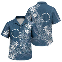 Navy Kuki Airani Tapakau Family Matching Off Shoulder Short Dress and Hawaiian Shirt Tribal Anchor Mix Tiare LT7 Son's Shirt Navy - Polynesian Pride