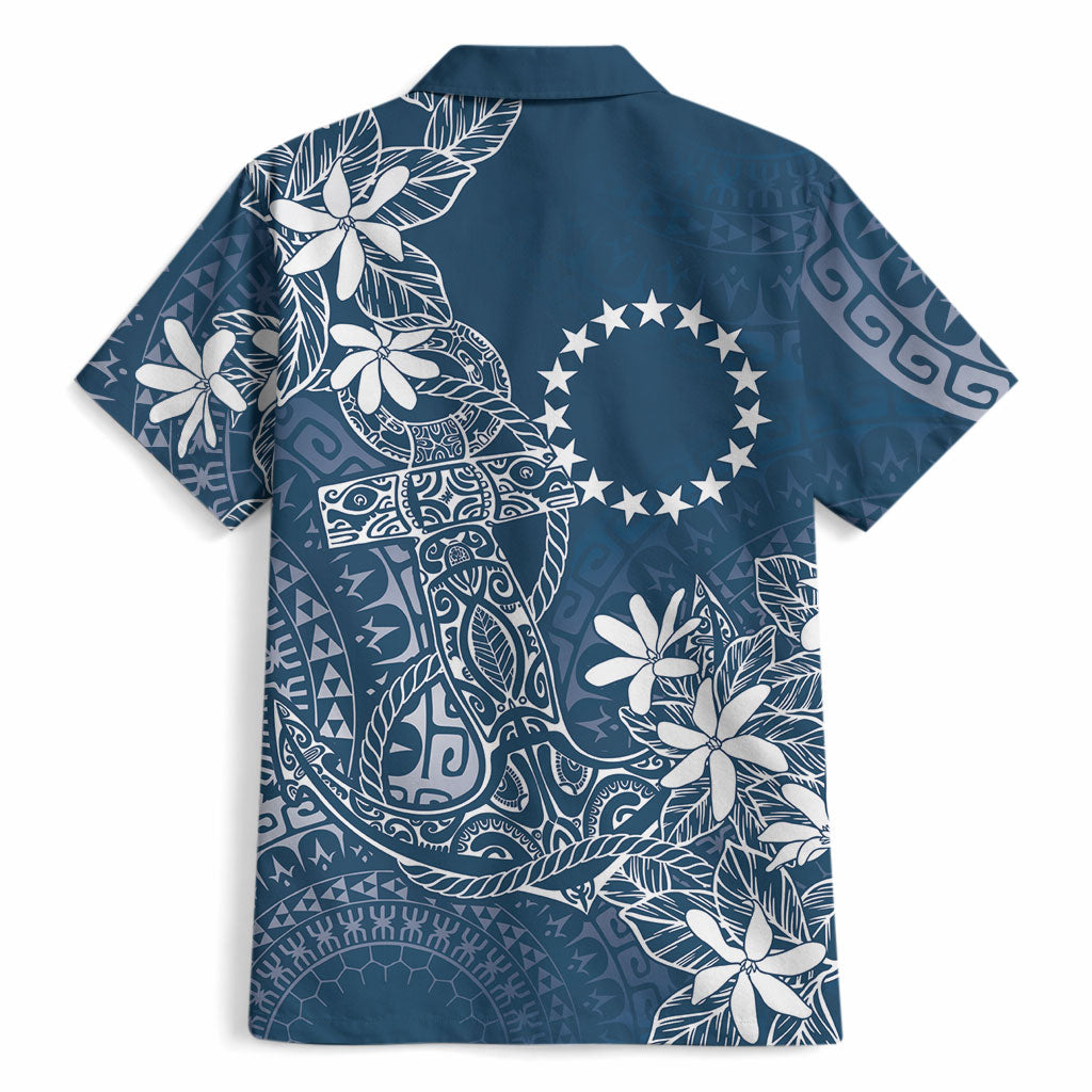 Navy Kuki Airani Tapakau Hawaiian Shirt Tribal Anchor Mix Tiare LT7 - Polynesian Pride