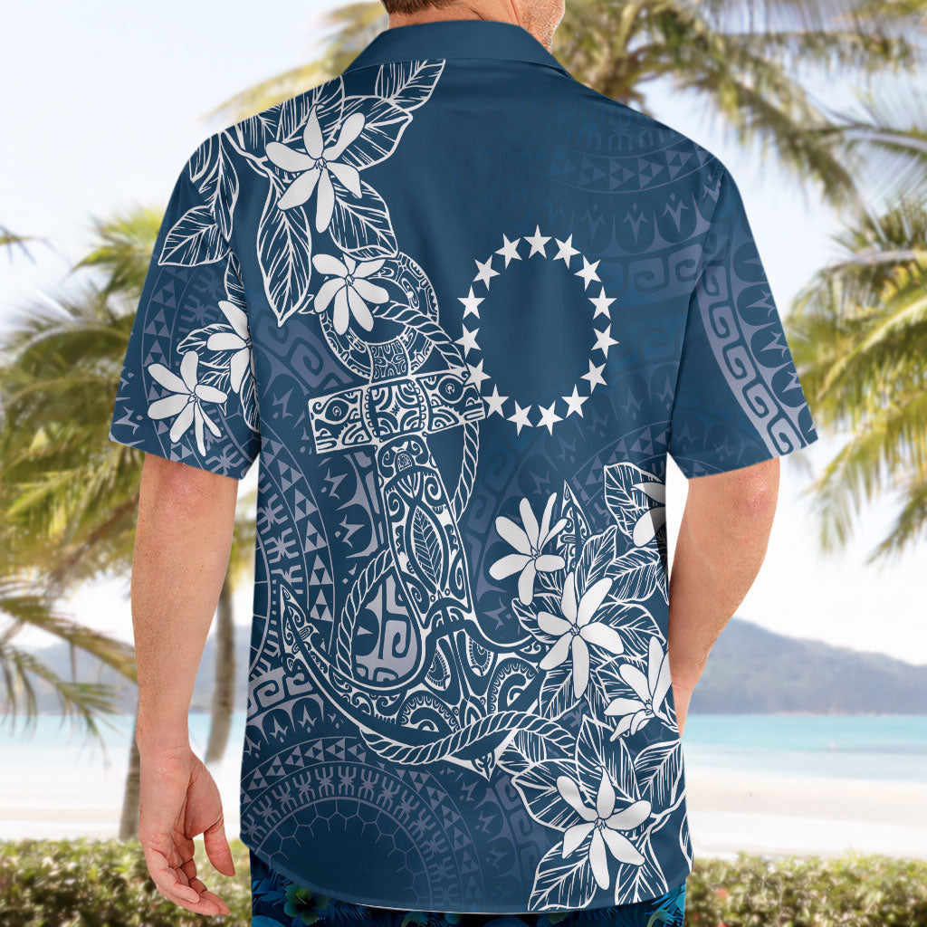 Navy Kuki Airani Tapakau Hawaiian Shirt Tribal Anchor Mix Tiare LT7 - Polynesian Pride