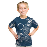 Navy Kuki Airani Tapakau Kid T Shirt Tribal Anchor Mix Tiare