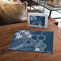 Navy Kuki Airani Tapakau Puzzle Tribal Anchor Mix Tiare LT7 - Polynesian Pride