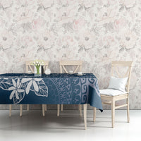 Navy Kuki Airani Tapakau Tablecloth Tribal Anchor Mix Tiare