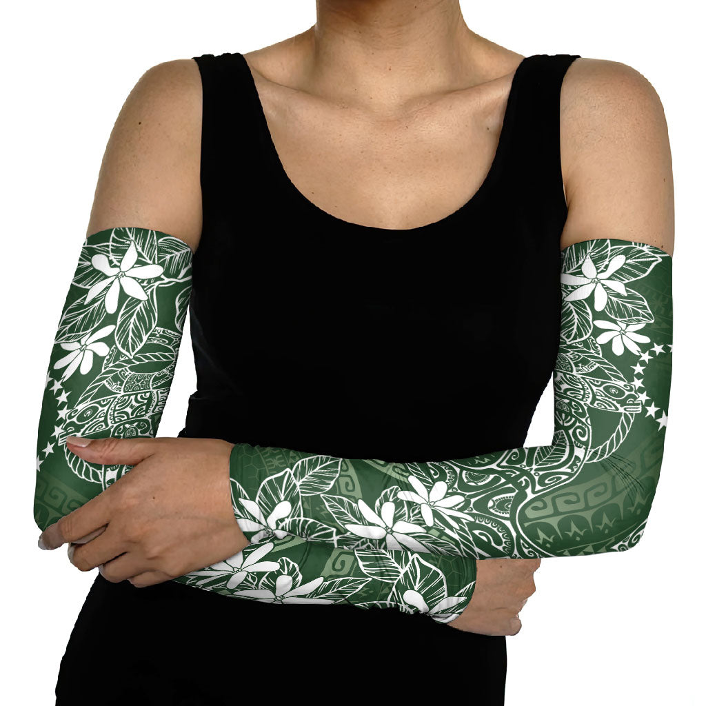 Sage Green Kuki Airani Tapakau Arm Sleeves Tribal Anchor Mix Tiare LT7 - Polynesian Pride
