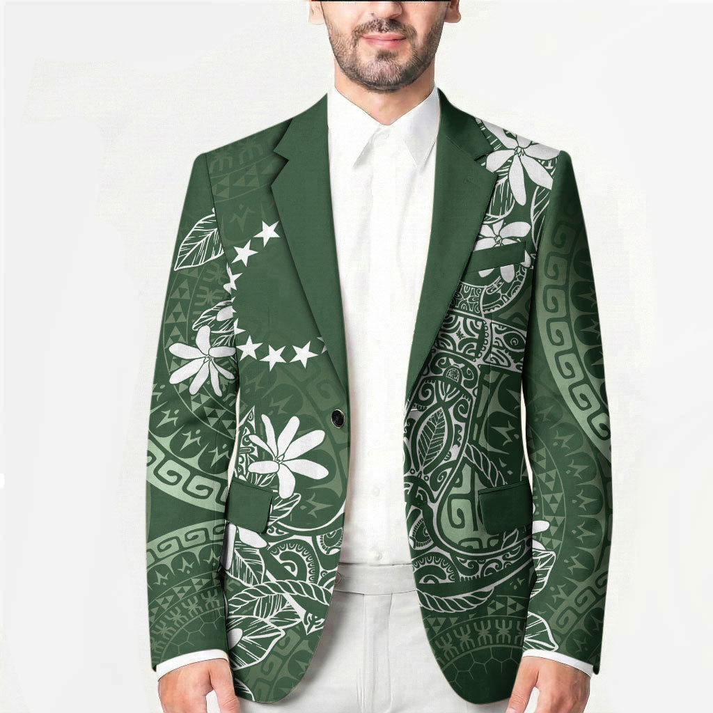 Sage Green Kuki Airani Tapakau Blazer Tribal Anchor Mix Tiare