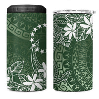 Sage Green Kuki Airani Tapakau 4 in 1 Can Cooler Tumbler Tribal Anchor Mix Tiare