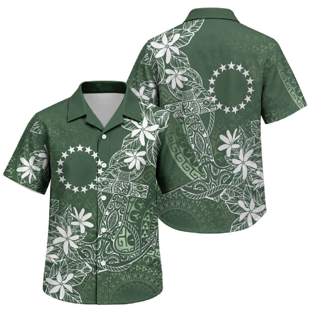 Sage Green Kuki Airani Tapakau Family Matching Long Sleeve Bodycon Dress and Hawaiian Shirt Tribal Anchor Mix Tiare LT7 Son's Shirt Sage Green - Polynesian Pride