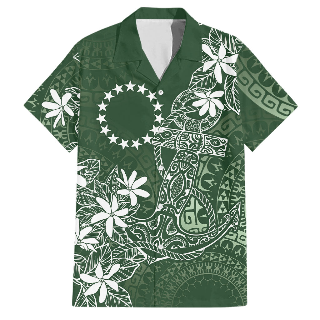 Sage Green Kuki Airani Tapakau Family Matching Mermaid Dress and Hawaiian Shirt Tribal Anchor Mix Tiare