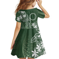 Sage Green Kuki Airani Tapakau Family Matching Off Shoulder Maxi Dress and Hawaiian Shirt Tribal Anchor Mix Tiare
