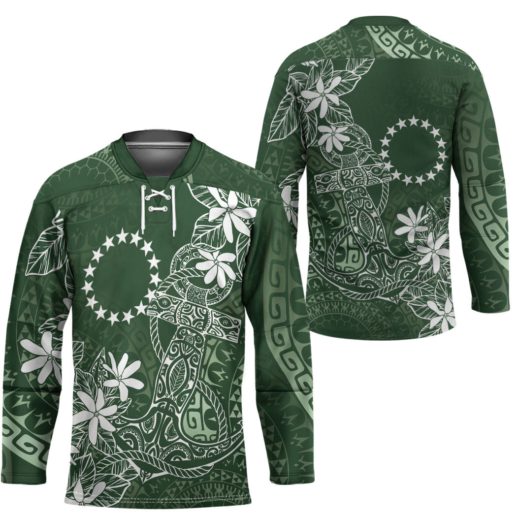 Sage Green Kuki Airani Tapakau Hockey Jersey Tribal Anchor Mix Tiare