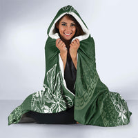 Sage Green Kuki Airani Tapakau Hooded Blanket Tribal Anchor Mix Tiare LT7 - Polynesian Pride