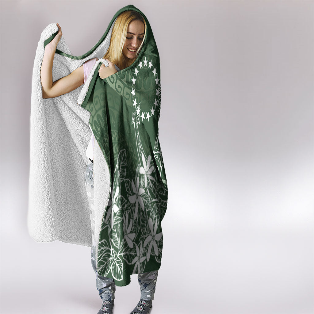 Sage Green Kuki Airani Tapakau Hooded Blanket Tribal Anchor Mix Tiare LT7 - Polynesian Pride