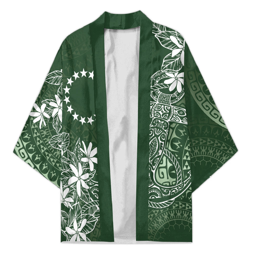 Sage Green Kuki Airani Tapakau Kimono Tribal Anchor Mix Tiare