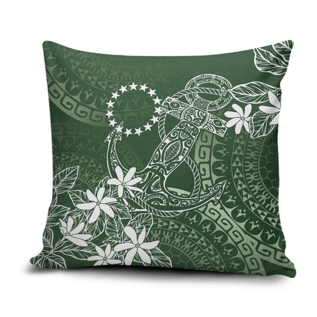 Sage Green Kuki Airani Tapakau Pillow Cover Tribal Anchor Mix Tiare