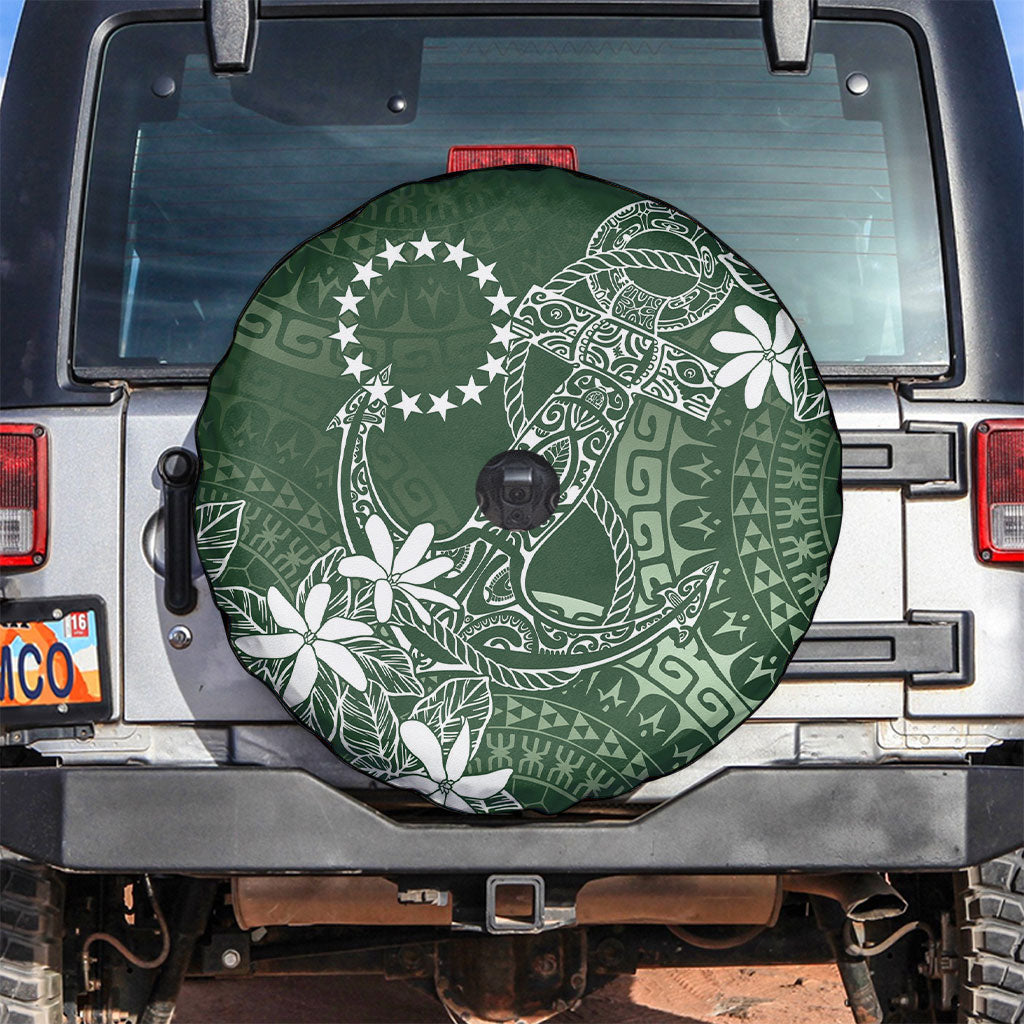 Sage Green Kuki Airani Tapakau Spare Tire Cover Tribal Anchor Mix Tiare