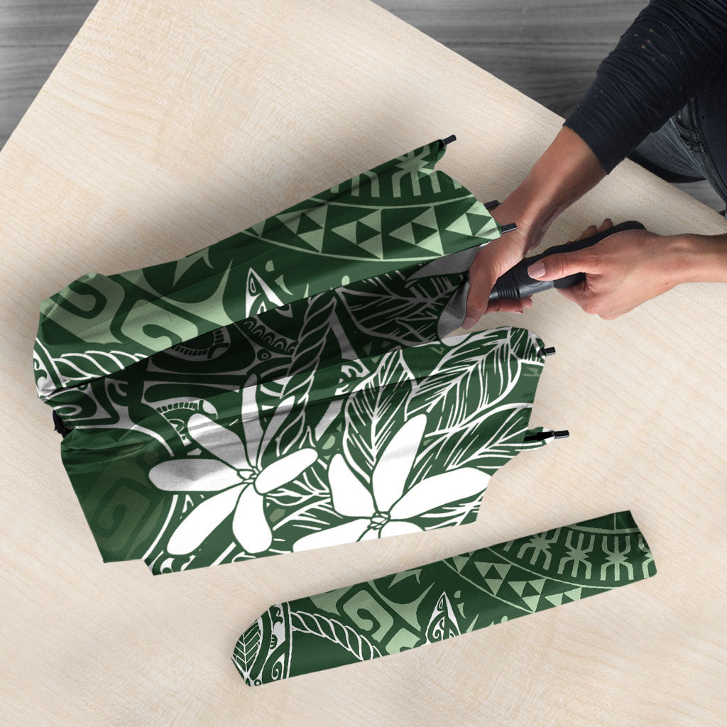 Sage Green Kuki Airani Tapakau Umbrella Tribal Anchor Mix Tiare