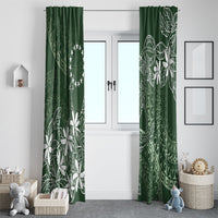 Sage Green Kuki Airani Tapakau Window Curtain Tribal Anchor Mix Tiare
