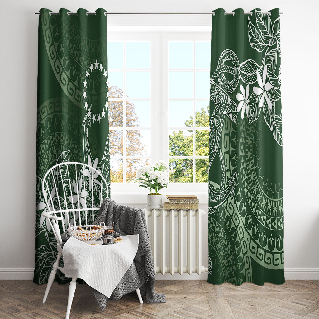 Sage Green Kuki Airani Tapakau Window Curtain Tribal Anchor Mix Tiare