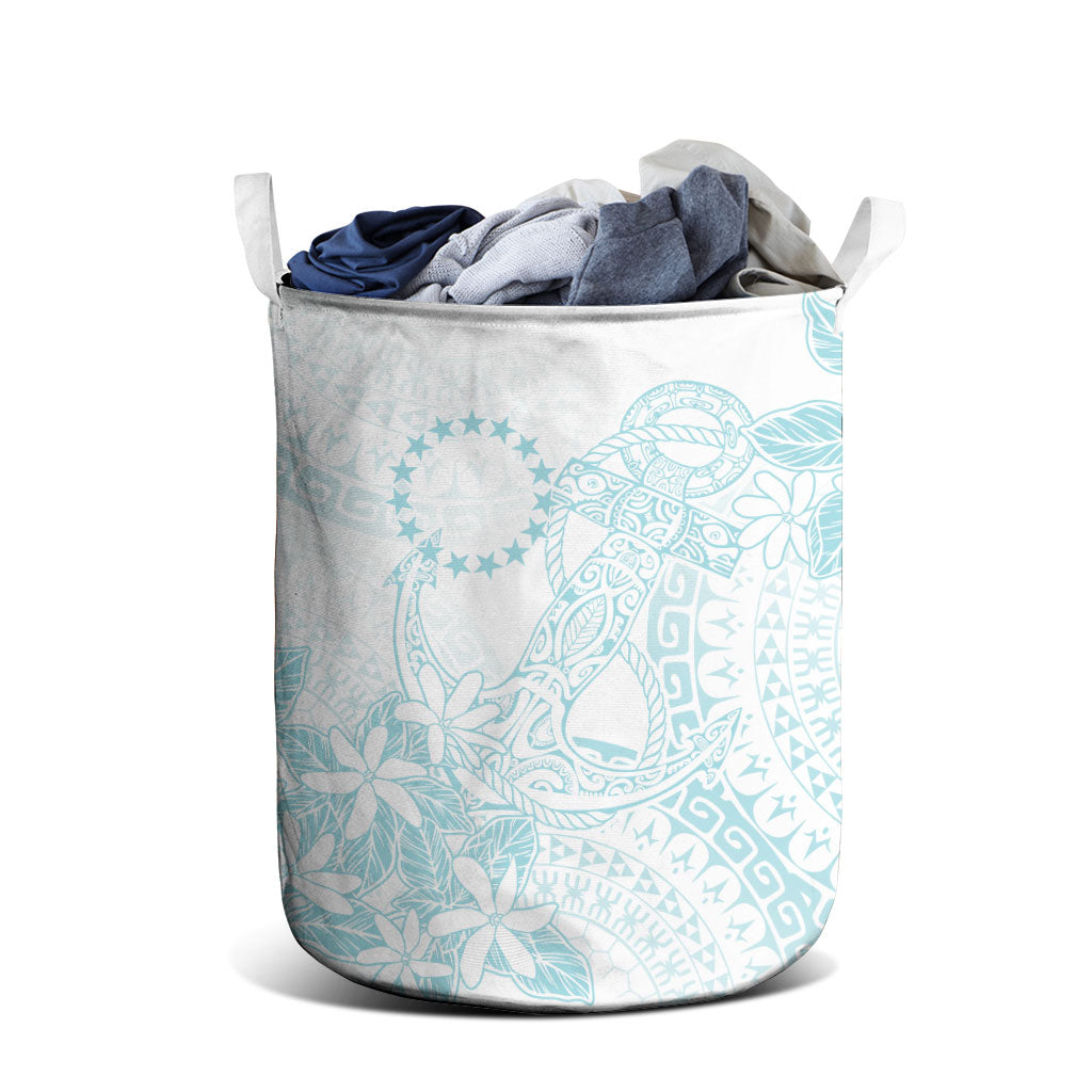 Turquoise Kuki Airani Tapakau Laundry Basket Tribal Anchor Mix Tiare