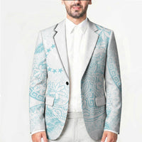 Turquoise Kuki Airani Tapakau Blazer Tribal Anchor Mix Tiare