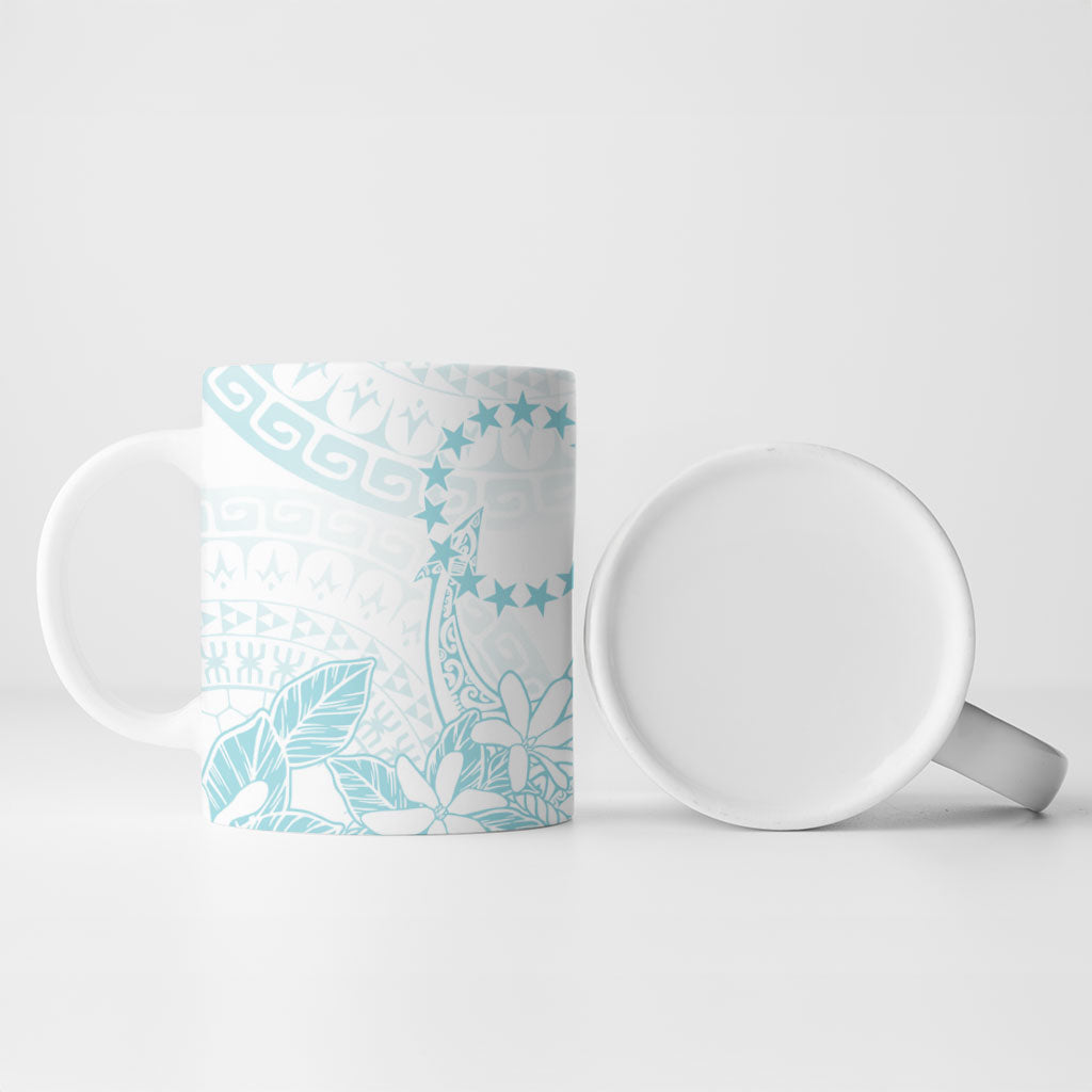 Turquoise Kuki Airani Tapakau Ceramic Mug Tribal Anchor Mix Tiare