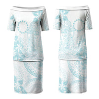 Turquoise Kuki Airani Tapakau Couples Matching Puletasi and Hawaiian Shirt Tribal Anchor Mix Tiare LT7 - Polynesian Pride