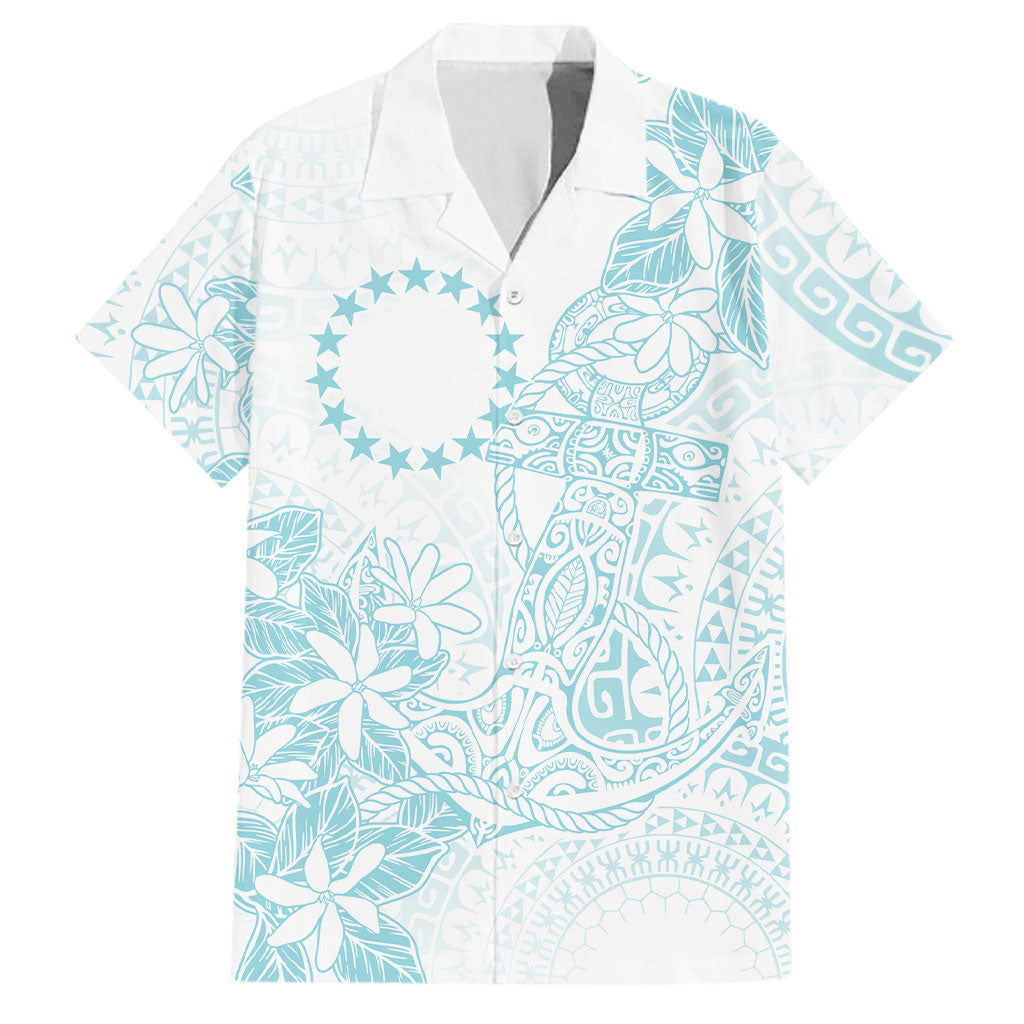 Turquoise Kuki Airani Tapakau Family Matching Mermaid Dress and Hawaiian Shirt Tribal Anchor Mix Tiare