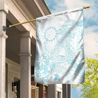 Turquoise Kuki Airani Tapakau Garden Flag Tribal Anchor Mix Tiare LT7 House Flag Turquoise - Polynesian Pride