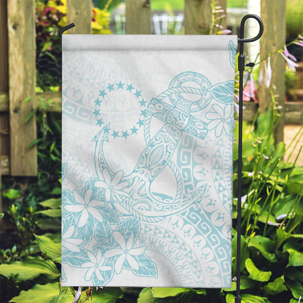 Turquoise Kuki Airani Tapakau Garden Flag Tribal Anchor Mix Tiare LT7 Garden Flag Turquoise - Polynesian Pride