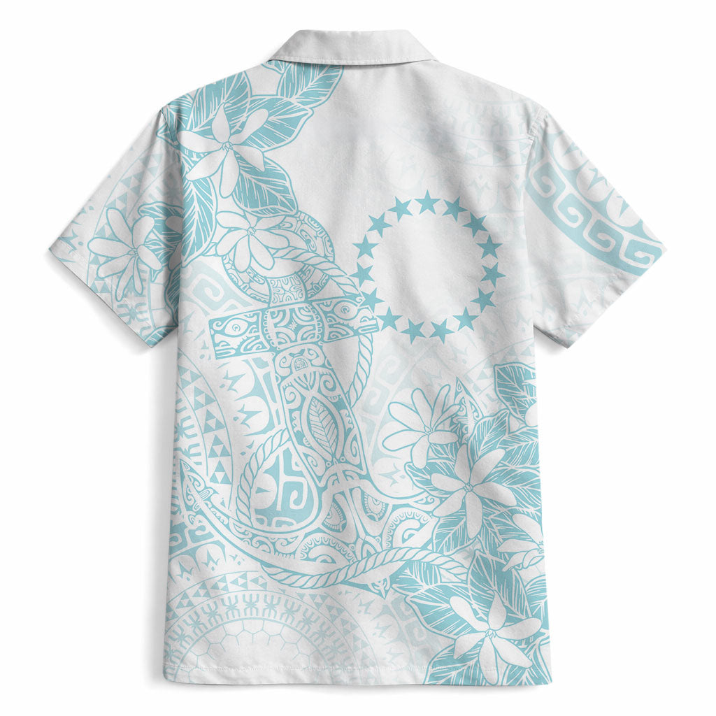 Turquoise Kuki Airani Tapakau Hawaiian Shirt Tribal Anchor Mix Tiare LT7 - Polynesian Pride