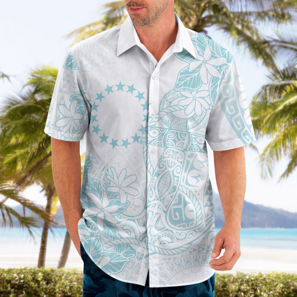 Turquoise Kuki Airani Tapakau Hawaiian Shirt Tribal Anchor Mix Tiare LT7 - Polynesian Pride