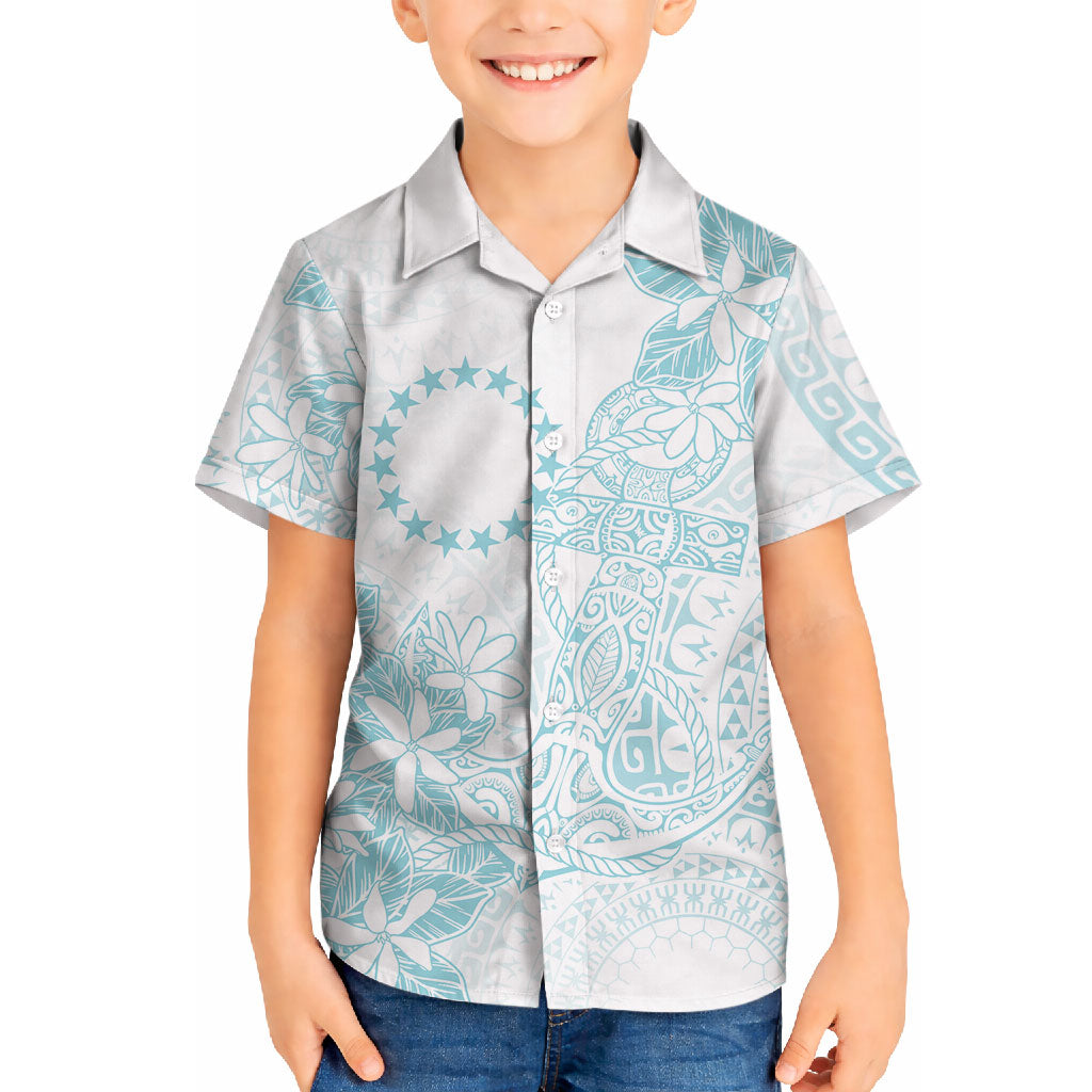 Turquoise Kuki Airani Tapakau Hawaiian Shirt Tribal Anchor Mix Tiare LT7 - Polynesian Pride
