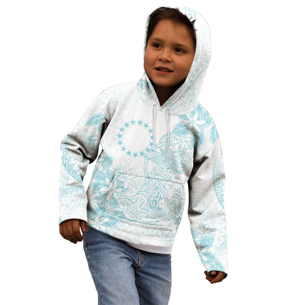 Turquoise Kuki Airani Tapakau Kid Hoodie Tribal Anchor Mix Tiare