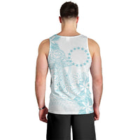 Turquoise Kuki Airani Tapakau Men Tank Top Tribal Anchor Mix Tiare