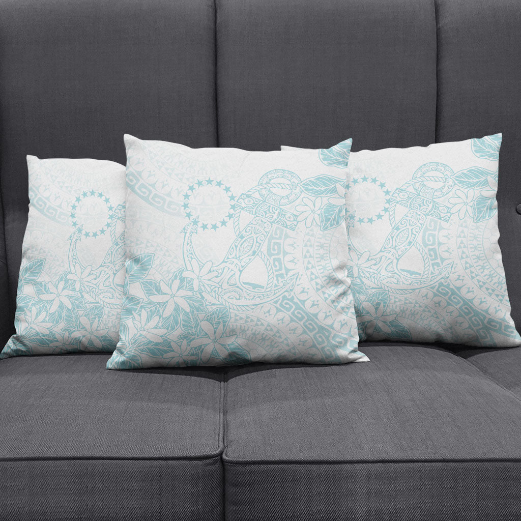 Turquoise Kuki Airani Tapakau Pillow Cover Tribal Anchor Mix Tiare