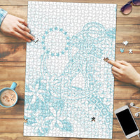 Turquoise Kuki Airani Tapakau Puzzle Tribal Anchor Mix Tiare LT7 Turquoise - Polynesian Pride