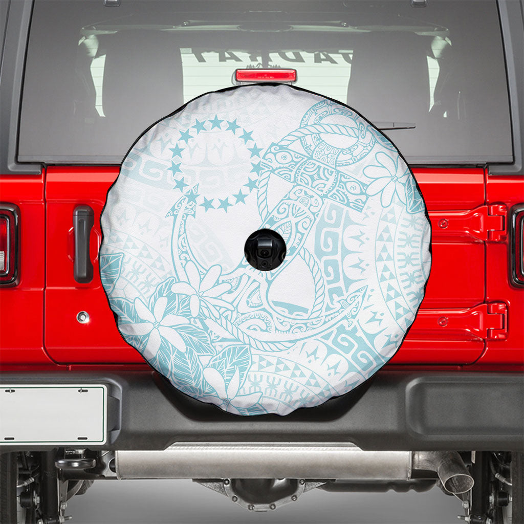 Turquoise Kuki Airani Tapakau Spare Tire Cover Tribal Anchor Mix Tiare