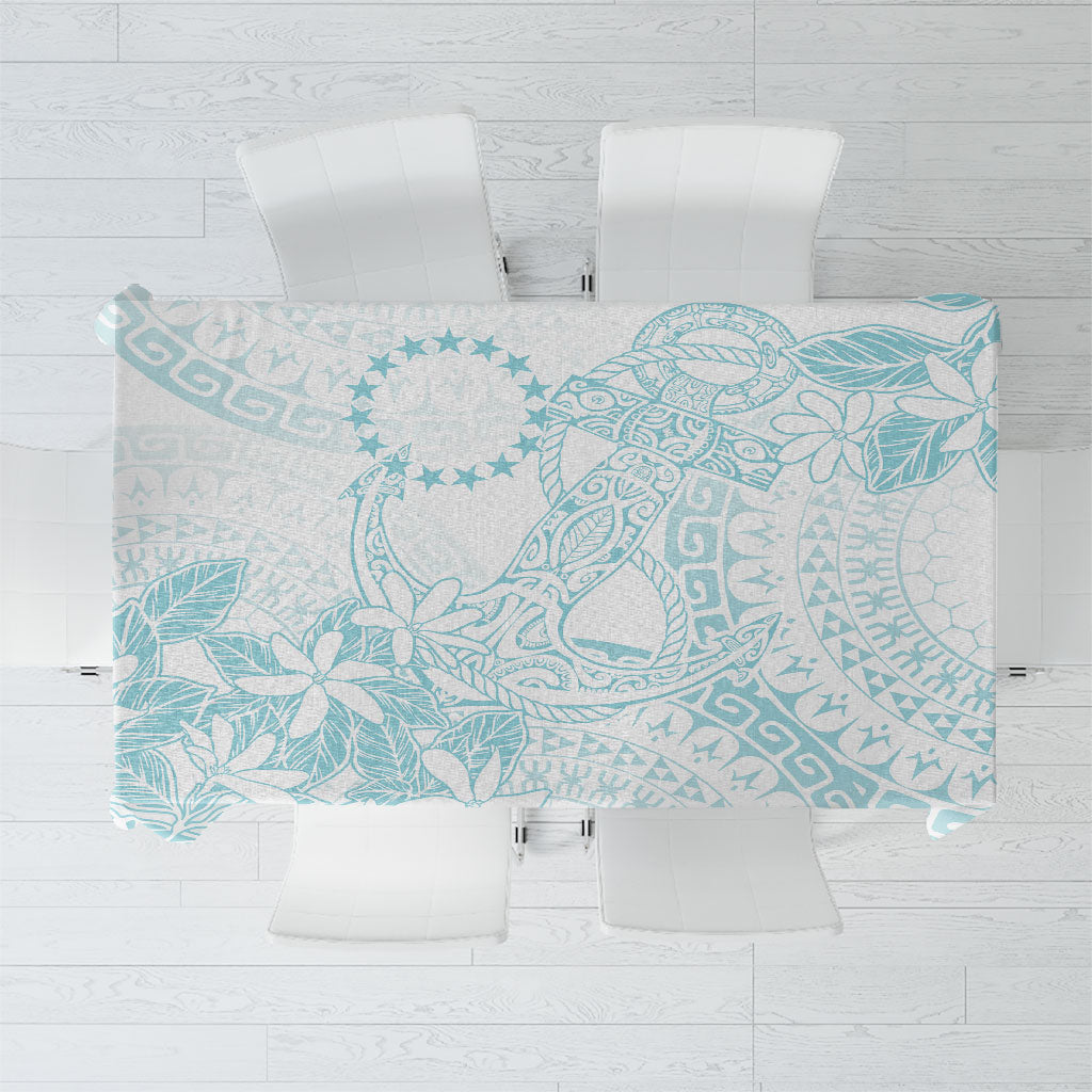 Turquoise Kuki Airani Tapakau Tablecloth Tribal Anchor Mix Tiare LT7 Turquoise - Polynesian Pride
