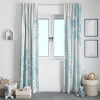 Turquoise Kuki Airani Tapakau Window Curtain Tribal Anchor Mix Tiare