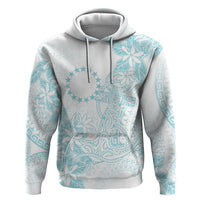 Turquoise Kuki Airani Tapakau Zip Hoodie Tribal Anchor Mix Tiare LT7 Pullover Hoodie Turquoise - Polynesian Pride