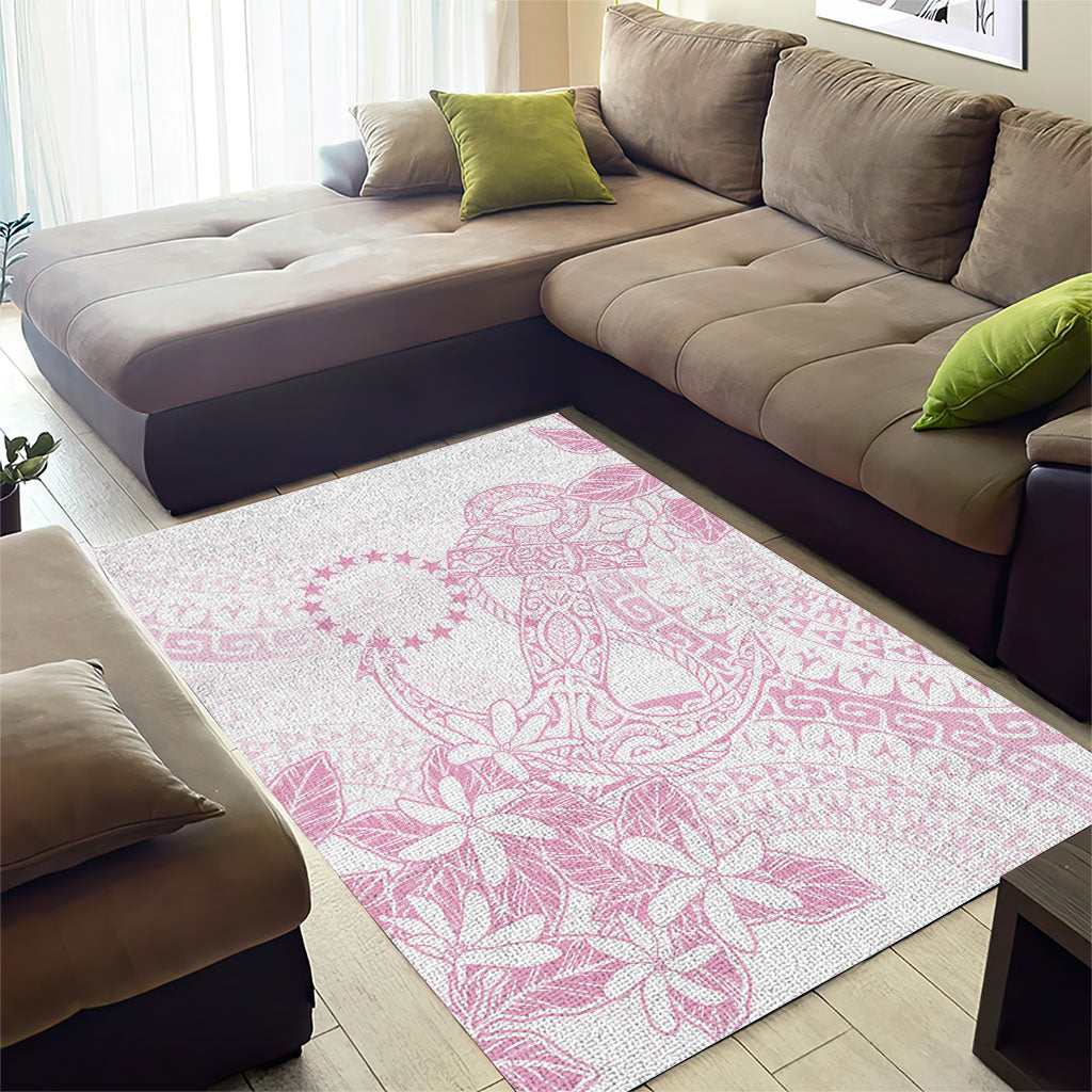 Candy Pink Kuki Airani Tapakau Area Rug Tribal Anchor Mix Tiare
