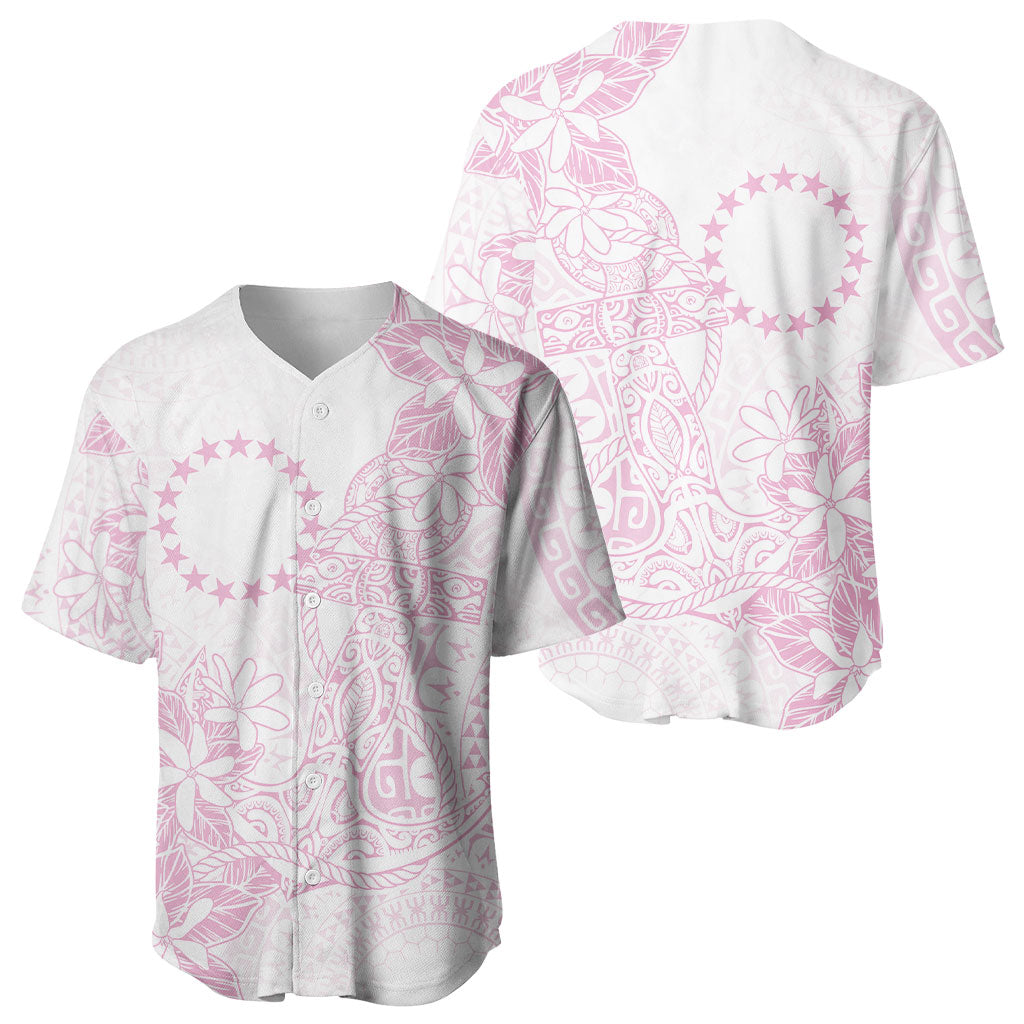 Candy Pink Kuki Airani Tapakau Baseball Jersey Tribal Anchor Mix Tiare
