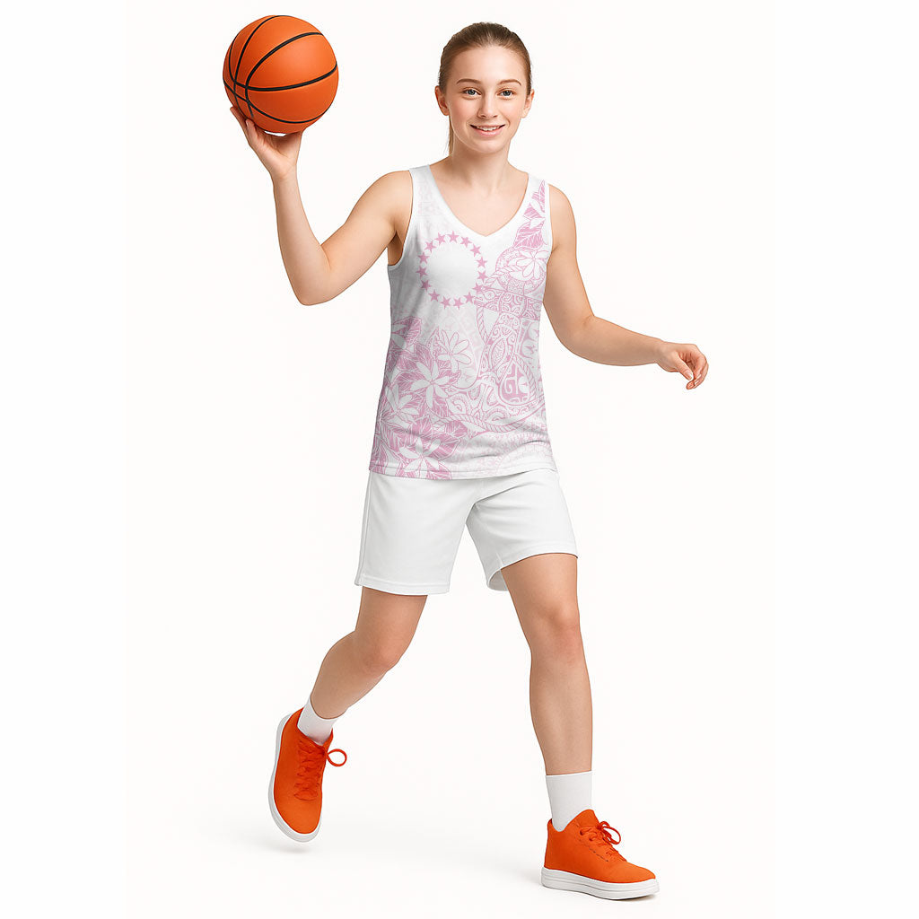 Candy Pink Kuki Airani Tapakau Basketball Jersey Tribal Anchor Mix Tiare LT7 - Polynesian Pride