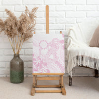 Candy Pink Kuki Airani Tapakau Canvas Wall Art Tribal Anchor Mix Tiare