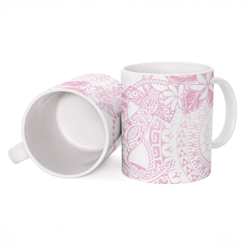 Candy Pink Kuki Airani Tapakau Ceramic Mug Tribal Anchor Mix Tiare LT7 - Polynesian Pride